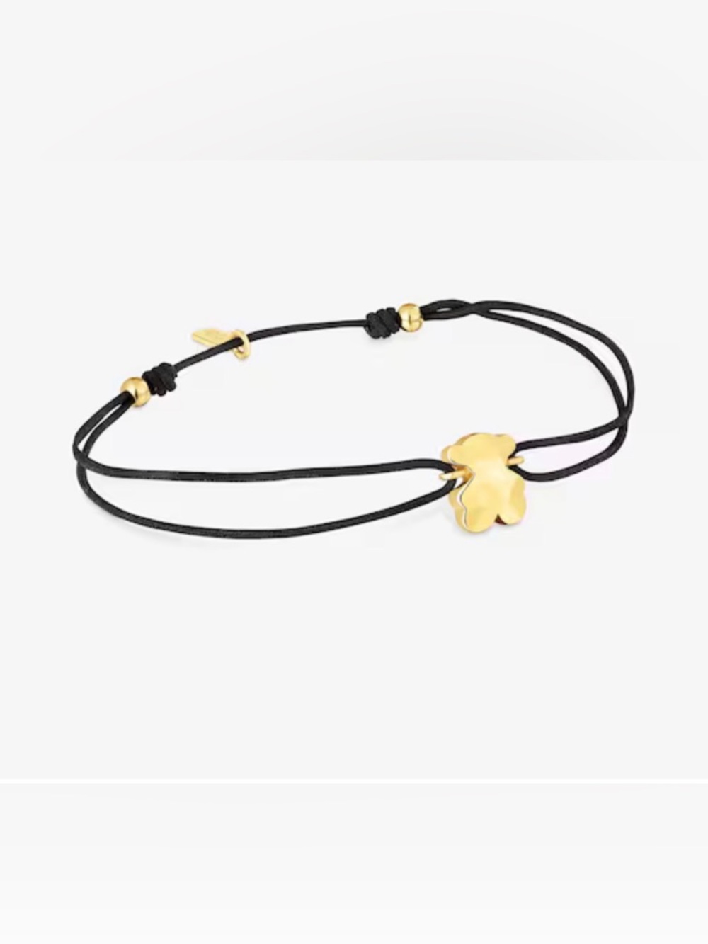 TOUS TWO-TONE NYLON BRACELET WITH BEAR MOTIF ICON METAL